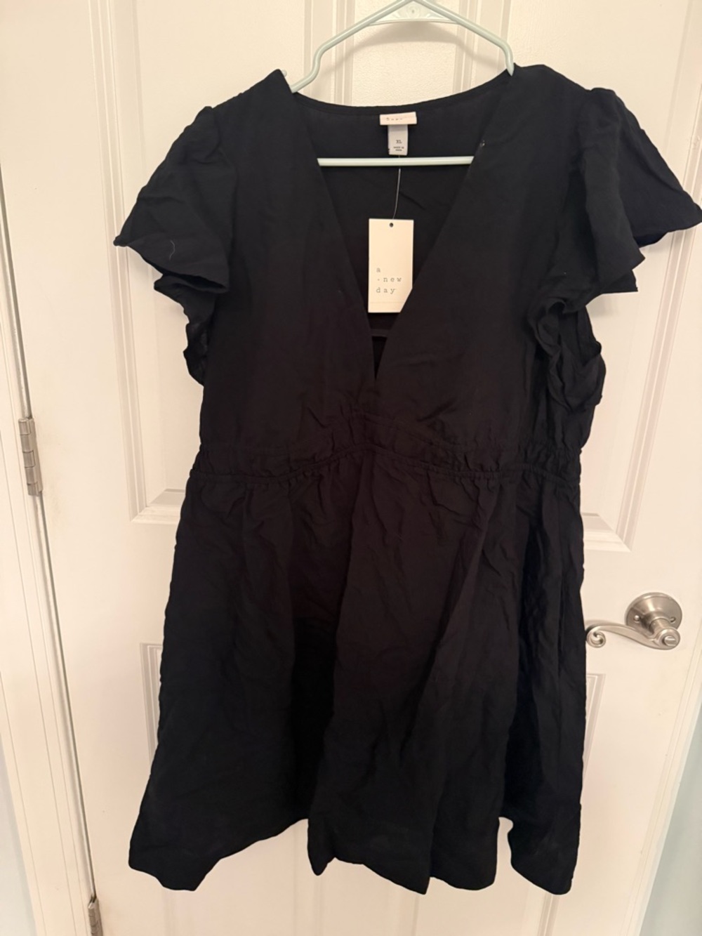 Women’s XL  A New Day dress NWT Black Fabric Garment - Solid Black